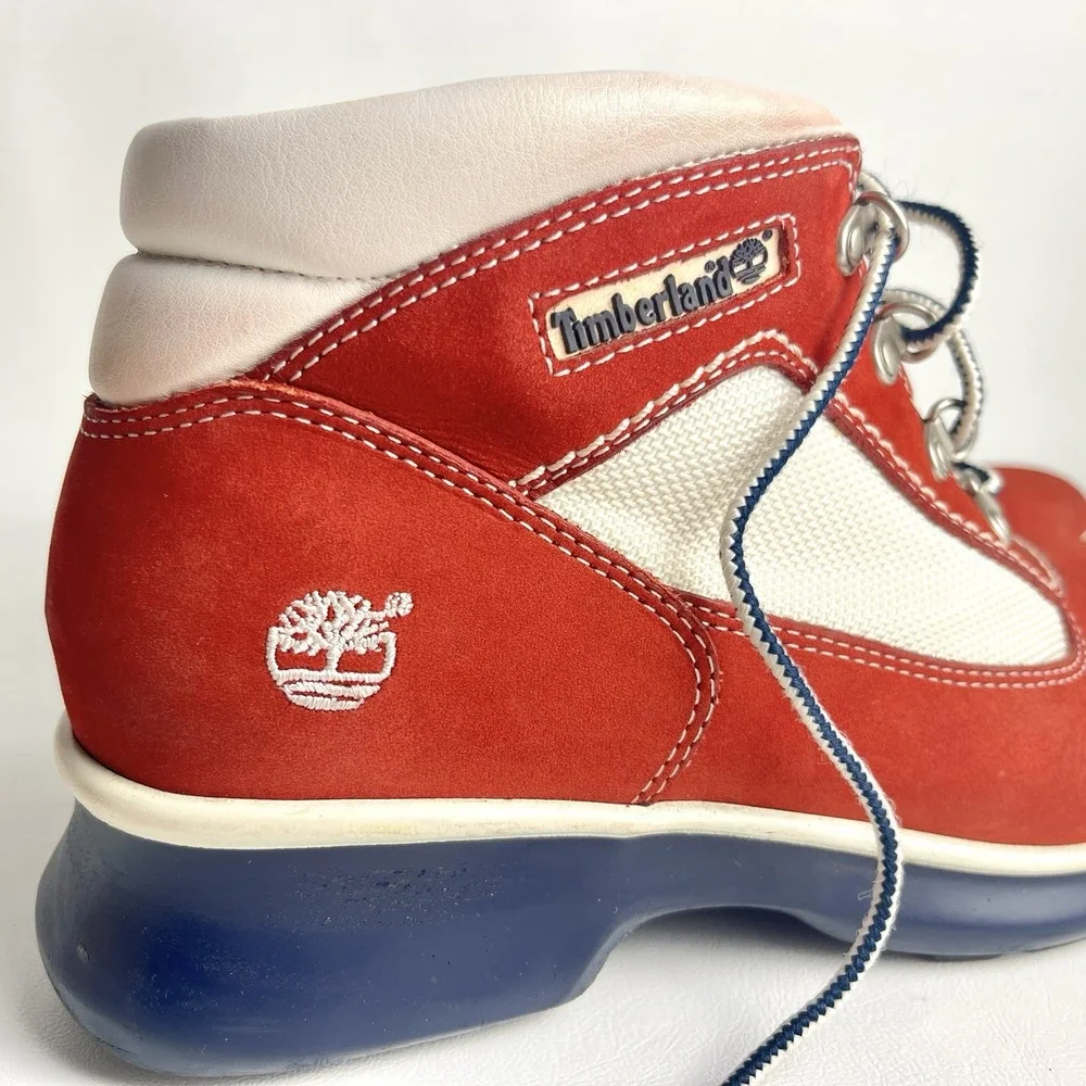 VTG Timberlands Red Suede Euro Women's Lady Field BT Hiking Boots Size 8.5 | 39‎